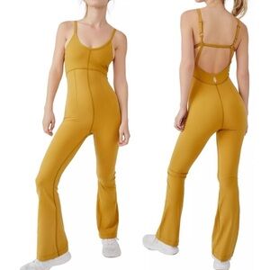 FP Movement Yellow Jumpsuit with Flared Legs